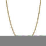 14K Yellow Gold 4mm Pave Classic Miami Cuban 22 Chain with Box with Both Side Figure 8 Clasp
