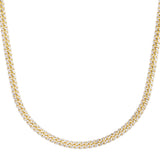 14K Yellow Gold 5mm Pave Classic Miami Cuban 24 Chain with Box with Both Side Figure 8 Clasp