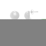 Sterling Silver Polished Puffed Oval Double Button Drop Earrings with Push Back Clasp. Items has rhodium plating.