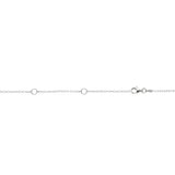 Sterling Silver 1.4mm Double Extendable Cable Chain with Lobster Clasp. 18 Total length with jump ring at 16 and 17. Item is rhodium plated.