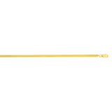 14K Yellow Gold 18 3.3mm Oval Snake Chain Necklace with Lobster Clasp.