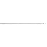 Sterling Silver 16 3.3mm Oval Snake Chain Necklace with Lobster Clasp. Item is rhodium plated.