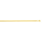 Sterling Silver (Yellow Gold Plated) 20 3.3mm Oval Snake Chain Necklace with Lobster Clasp.