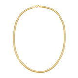 14K Yellow Gold 4.5mm 7.5 Polished Lite Oval Snake Chain Bracelet with Lobster Clasp