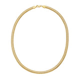 14K Yellow Gold 5.7mm 18 Polished Lite Oval Snake Chain Necklace with Lobster Clasp