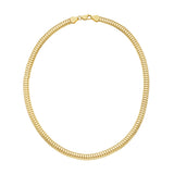 14K Yellow Gold 6.5mm 20 Polished Lite Oval Snake Chain Necklace with Lobster Clasp