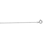 10K White Gold 0.68mm Diamond Cut Cable 16 Chain with Spring Ring Clasp