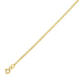14K Yellow Gold 1.8mm 20 Comfort Curb Chain Necklace with Spring Ring Clasp