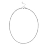 Sterling Silver 24 Fancy Ice Chain with Pear Shaped Lobster Clasp