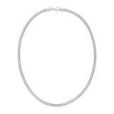 Sterling Silver 8.5 Fancy Ice Chain with Pear Shaped Lobster Clasp