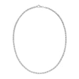 Sterling Silver 20 4.1mm Solid Round Byzantine Chain with Pear Shaped Lobster Clasp