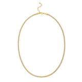 Silver with Gold Plating 16 Fancy Ice Chain with Pear Shaped Lobster Clasp