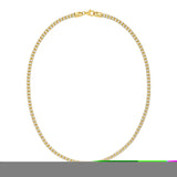 Silver with Gold Plating 22 Fancy Ice Chain with Pear Shaped Lobster Clasp