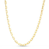 Silver with Gold Plating 22 3.4mm French Cable Chain with Lobster Clasp