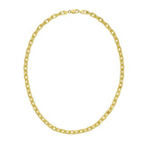 Silver with Gold Plating 22 5.6mm French Cable Chain with Lobster Clasp