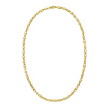 14K Yellow Gold 8.5 Square Byzantine Chain Bracelet with Lobster Clasp