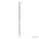 1/2 Ctw Single Line Drop Round Cut Diamond Tennis Earrings in 14K White Gold