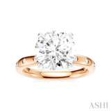 1/6 Ctw Round Shape Round Cut Diamond Semi-Mount Engagement Ring in 14K Rose and White Gold