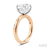 1/6 Ctw Round Shape Round Cut Diamond Semi-Mount Engagement Ring in 14K Rose and White Gold