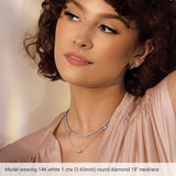 Sterling Silver 1/3 CTW Natural Diamond 3-Station 18" Necklace