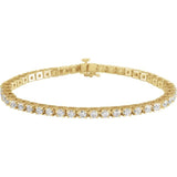 14K Yellow Gold 5 CTW Lab-Grown Diamond Line 7 1/4" Bracelet
