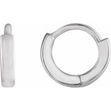14K White Gold Hinged 8 mm Hoop Earrings