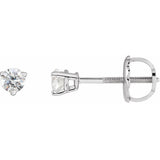 Sterling Silver 1/8 CTW Natural Diamond  Earrings