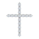 Platinum 1/2 CTW Natural Diamond Cross Pendant