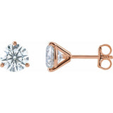 14K Rose Gold 3 CTW Lab-Grown Diamond Stud Earrings
