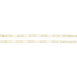 14K Yellow Gold 6.2 mm Paperclip-Style 20" Chain