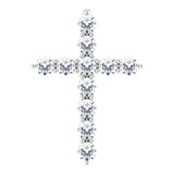 14K White Gold 1/4 CTW Lab-Grown Diamond Cross Pendant