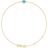 14K Yellow Gold Natural Aquamarine 6 1/2-7 1/2