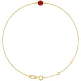 14K Yellow Gold Natural Ruby 6 1/2-7 1/2