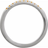 Sterling Silver Natural Citrine Stackable Ring