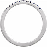 Sterling Silver Lab-Grown Blue Sapphire Stackable Ring