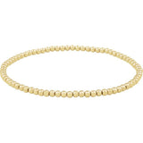 14K Yellow Gold-Filled 2.5 mm Elastic Bead 6 1/2" Bracelet