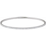 14K White Gold 2 CTW Lab-Grown Diamond Flexible Bangle 7