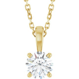 14K Yellow Gold 1/2 CT Lab-Grown Diamond 18" Necklace