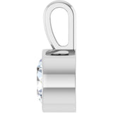 14K White Gold 5/8 CT Natural Diamond Bezel-Set Solitaire Pendant