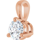 14K Rose Gold 1/4 CTW Natural Diamond Pendant