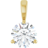 14K Yellow Gold 1 CTW Natural Diamond Pendant