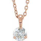 14K Rose Gold 1/4 CTW Natural Diamond 18