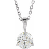 Platinum 5/8 CTW Natural Diamond 18" Necklace