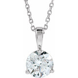 14K White Gold 1 CTW Lab-Grown Diamond 18" Necklace