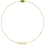 14K Yellow Gold Natural Peridot 6 1/2-7 1/2" Bracelet