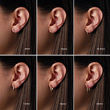 Platinum Hinged 25 mm Hoop Earring