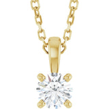 14K Yellow Gold 1/4 CT Natural Diamond 18