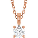14K Rose Gold 1/4 CT Natural Diamond 18
