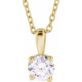 14K Yellow Gold 3/4 CT Natural Diamond 18" Necklace