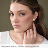 14K Rose Gold Natural Mozambique Garnet Earring